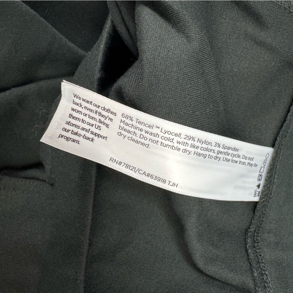 Eileen Fisher Pants Dress Trousers Washable Flex Ponte Knit Solid Black Wide Leg - Picture 7 of 8